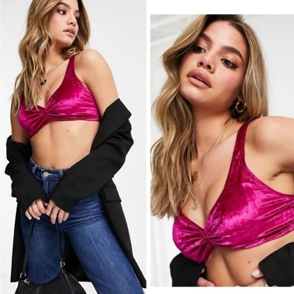 Free people rhiannon soft bra in red berry - Picture 1 of 8